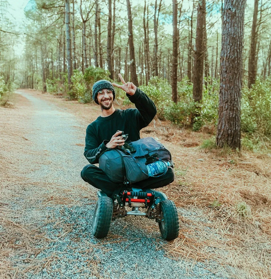 Témoignage Yann C entrepreneur 29 ans rider expérimenté Sternboard eboard forêt nature polyvalence extrême
